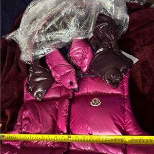 Moncler Fuchsia and Plum Puffer Vest